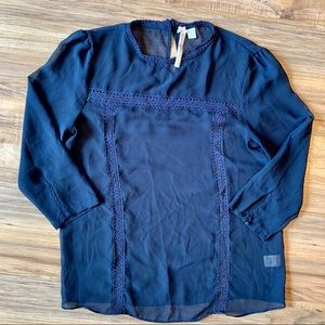 FREE W PURCHASE LC Sheer 3/4 Length Top - Small